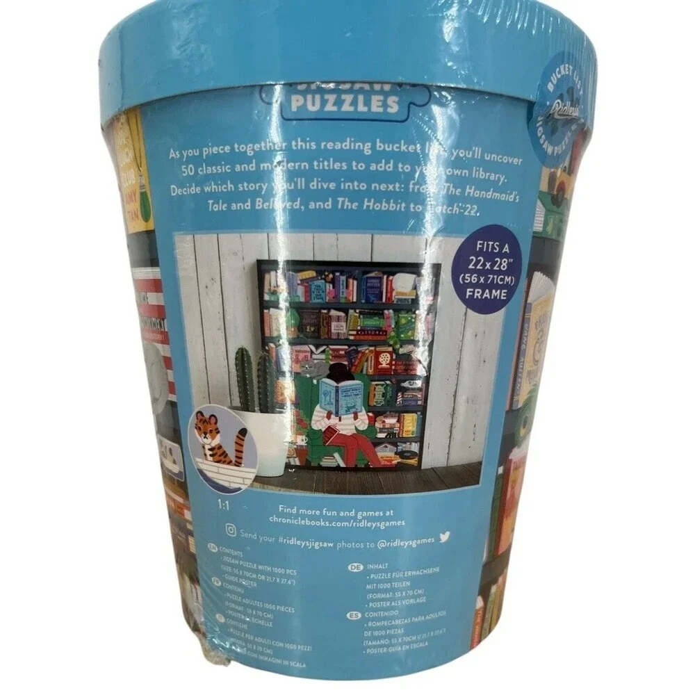 Ridley’s 50 Must-Read Books Bucket List 1000-Piece Puzzle Fits 22x28” Frame